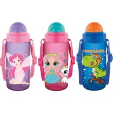 Noki Kids Su Matarası (Suluk) Tritan Pipetli Kapak 500 Ml (Karışık Renk 1 Adet)