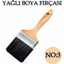 Badem10 Ahşap Saplı Yağlı Boya Fırçası No 3 Profesyonel Boya Fırçası Dayanıklı Kıl Yapısı Hassas Boyama