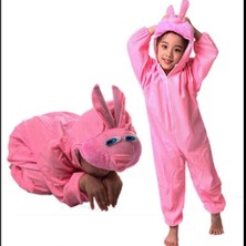 Nemere Çocuk Tavşan Kostümü Pembe Renk 4-5 Yaş