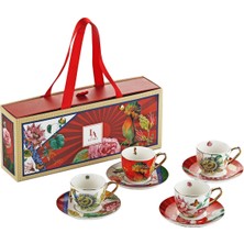 LuckyArt Liorine Bone 4’lü Kahve Fincanı Seti 90 ml