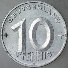 Banknoting Doğu Almanya 10 Pfennıg 1950 A. Ddr.