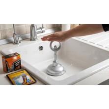 MAİN SHOP 1 Adet Çok Amaçlı Mutfak Banyo Balerin Saplı Vantuz Pompa Tıkanık Lavabo Açıcı Manuel El Vantuzu  Gri Renk M-126