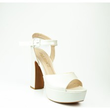 Miss Park Moda 2024 Sedef Platform Topuk Abiye Kadın Ayakkabı