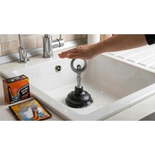 MAİN SHOP 2 Adet 1 Gri 1 Siyah Renk Çok Amaçlı Mutfak Banyo Balerin Saplı Vantuz Pompa Tıkanık Lavabo Açıcı Manuel El Vantuzu M-126
