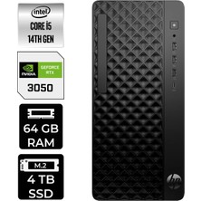 HP Prodesk 2 Tower G1I i5 14500 RTX 3050 64GB RAM 4TB SSD Win11 Pro B6XX1ETPN536 Masaüstü Bilgisayar + Per4 USB