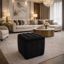 Muba Online Kapitoneli Dilimli “modern Kare Puf | Ayak Dinlendirme Taburesi | Dekoratif ve Rahat Yüksek Kalite”