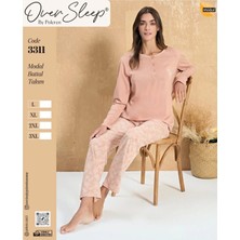 Sleep Poleren Pudra Modal Battal Pijama Takım