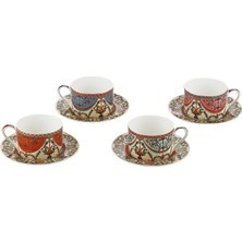 LuckyArt Rosea Bone 4’lü Çay Fincanı Seti 180 ml