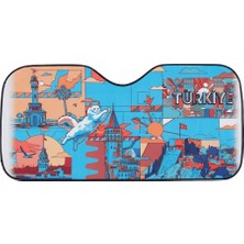 Space Balonlu Ön Cam Güneşlik Türkiye Model 135X65 cm / PEONY22