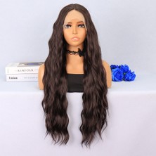 Colezium Koyu Kumral Daalı Uzun Boy Tül Peruk