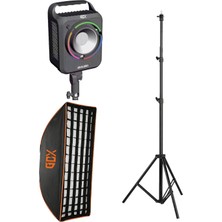 Gdx ML-200R Iı Rgb Sürekli Işık Seti – 200W Profesyonel Video & Fotoğraf Aydınlatma Kiti (Softbox + Tripod)