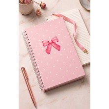 ArtMaster Kurdele Desenli Sert Kapak Spiralli Çizgili Defter 17X24CM 120 Yaprak 1 Adet Not Defteri Okul Büro Ofis Defteri