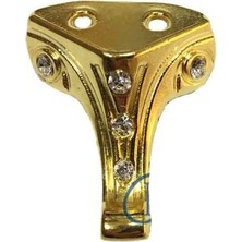 Nemere Moda Taşlı Ahşap Sandık Ayağı, Kutu Ayak 3,5 cm - Sarı, 50 Adet