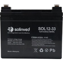 Solinved 12 Volt 33 Amper Kuru Tip Akü (2025 Tarihli)