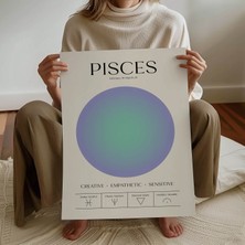 Pegziz Balık Burcu Astroloji Poster Modern Minimal Duvar Dekoru