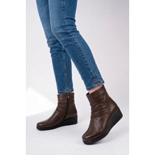 Tarçın Ayakkabı Hakiki Deri Kadın Deri Bot TRC49-2001