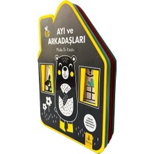 Büyülü Fener Yayınları Ayı ve Arkadaşları - Mutlu Ev Kitabı (Yüksek Kontrast Görünümlü Keçe Kitap)