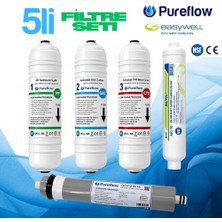 Su Arıtma Cihazı - 5 Li Filtre Seti-  Pureflow - Easywell  - Gerçek Nsf Onaylı