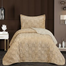 Goldroom Home Ranya Kadife Nakışlı Tek Kişilik Yatak Örtüsü