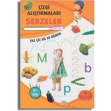 0-6 Yaş Yayınları Çizgi Alıştırmaları Sebzeler