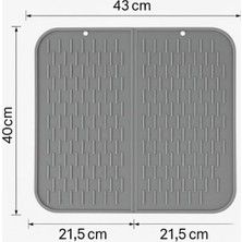 Siliconly %100 Silikon Bulaşık Kurutma Matı Pvc ve Plastik Içermez Bulaşık Altlığı Bulaşık Kurutmalığı