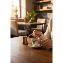 Akayev Vintage 2li Porselen Kahve Fincan Seti Yeşil