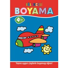 Parıltı Yayınları Eğlenceli Boyama - 4 Yaş Üstü 4’lü Pastel Boya Hediyeli