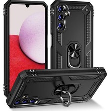 Galaxy A04S Kılıf Sofya Yüzüklü  Kapak - Siyah