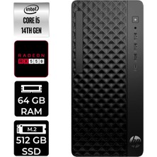 HP Prodesk 2 Tower G1I i5 14500 64GB RAM 512GB SSD Win11 Home B6XX1ETPN393 Masaüstü Bilgisayar + Per4 USB