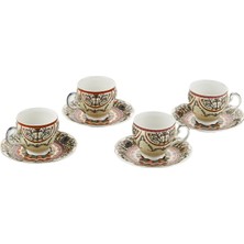 LuckyArt Rosea Bone 4’lü Klasik Form Çay Fincanı Seti 175 ml