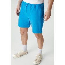 Soon To Be Announced Logo Classic Men's Short Erkek Pamuk Şort Mavi