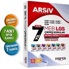 Marka Yayınları Son 7 Yıl Lgs 8. Sınıf Arşiv Serisi Tıpkı Basım Fasikül Fasikül Çıkmış Sorular Tamamı Video Çözümlü