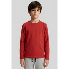 Fiesta O Yaka Standart Fit Basic Uzun Kollu Unisex Çocuk T-Shirt - 11329