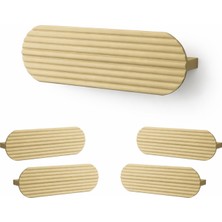 Badem10 Aytuğ Metal (128 Mm-12.8 Cm) Mat Altın Kulp (5 Adet) Mobilya Mutfak Çekmece Dolap Kapak Kulbu Kulpu