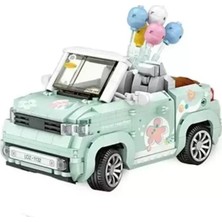 Dadya Milla Ddy LZ-1132  balon Arabası Yeşil 779 Parça Block Oyuncak Mil