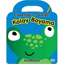 0-6 Yaş Yayınları Çıkartmalı - Çantalı Kolay Boyama - Kurbağa