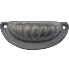 Nemere Antika Tarz Dekoratif Pirinç Istiridye Tas Mobilya Kulbu - 37X87 Mm, Oksit