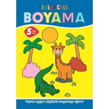 Parıltı Yayınları Eğlenceli Boyama - 5 Yaş Üstü 4’lü Pastel Boya Hediyeli