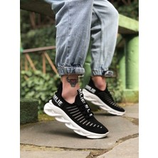 Baybonza BA0602 Phantom Yüksek Taban Tarz Sneakers Siyah Beyaz Erkek Spor Ayakkabısı