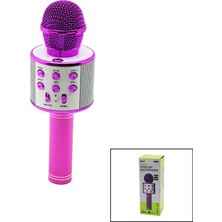 Kont Wireless Mikrofon Karaoke - Hoparlör USB Şarjlı USB - Tf - Aux Renkli Krom Kaplama PİL:800MAH - Dc 5V Bls-25 (5067)