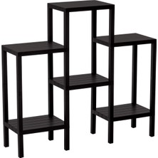 Kont 6 Raflı - Siyah Modüler Ünite Plastik 108X100X29 cm (5067)