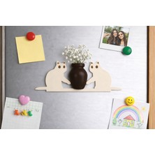 Dailyboo Creates Kedi Bıyığı Toplayıcı Magnet-Vazolu Buzdolabı Süs-2 Kedili Bıyık Biriktirme Magnet