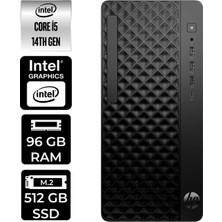 HP Prodesk 2 Tower G1I i5 14500 96GB RAM 512GB SSD FreeDOS B6XX1ETPN317 Masaüstü Bilgisayar + Per4 USB