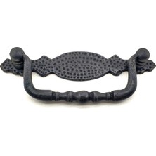 Nemere Antika Tarz Dekoratif Pirinç Dövme Sallantı Kapı Kulbu - 43X118 Mm, Oksit