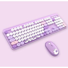 Emh Store Hello Bear Mor Klavye Mouse Set