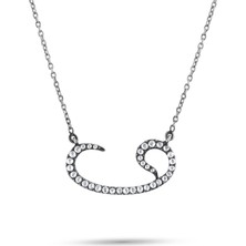 Lial Diamond 0.5 Karat Vav Pırlanta Kolye, Doğal Pırlanta, Sertifikalı Mücevher