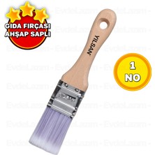 EvdeLazım Ahşap Saplı Gıda Fırçası Yağlama ve Sos Sürme Fırçası Börek Baklava Mutfak Aşçı Fırçası (1 No)