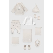 Little Gusto 10'lu Organik Pamuk Bej Hastane Çıkış Seti Little Farm