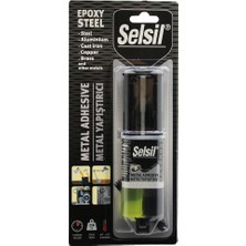 Kont Selsil Epoxy Steel Metal Şırınga Epoksi Yapıştırıcı 28GR. Metal - Çelik - Alüminyum - Ahşap - Plastik (5067)