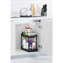 Orlea Siyah 2 Katlı Düzenleyici Mutfak ve Banyo Rafı